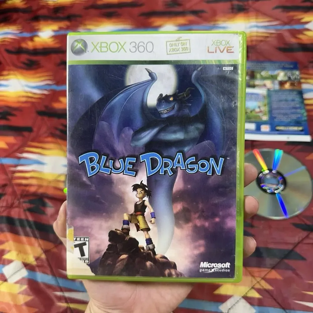 Blue Dragon (Microsoft Xbox 360, 2007) CIB 3 Disc Tested & Working!